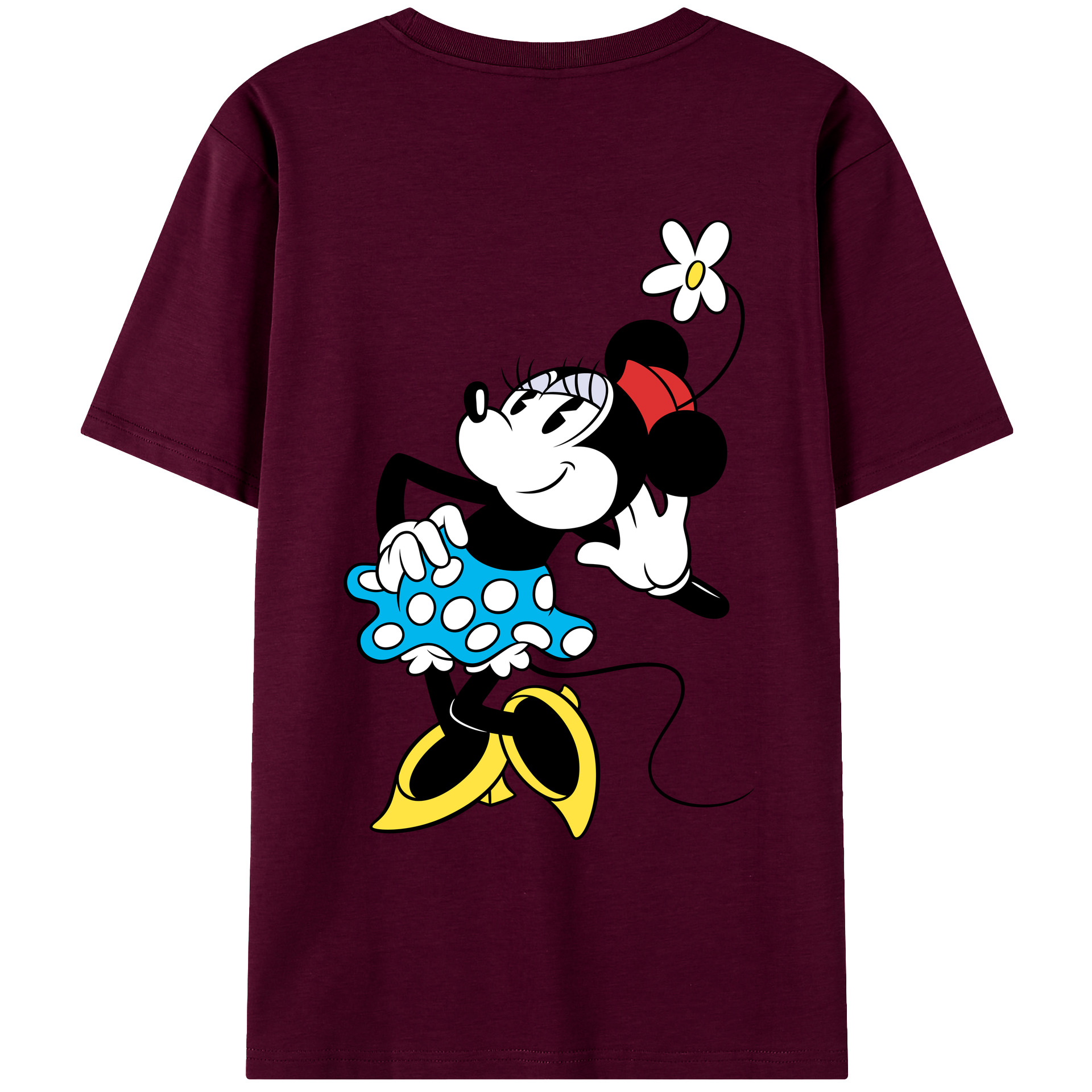 ミッキーマウス Mickey Mouse レディース半袖Tシャツ(バックプリント)